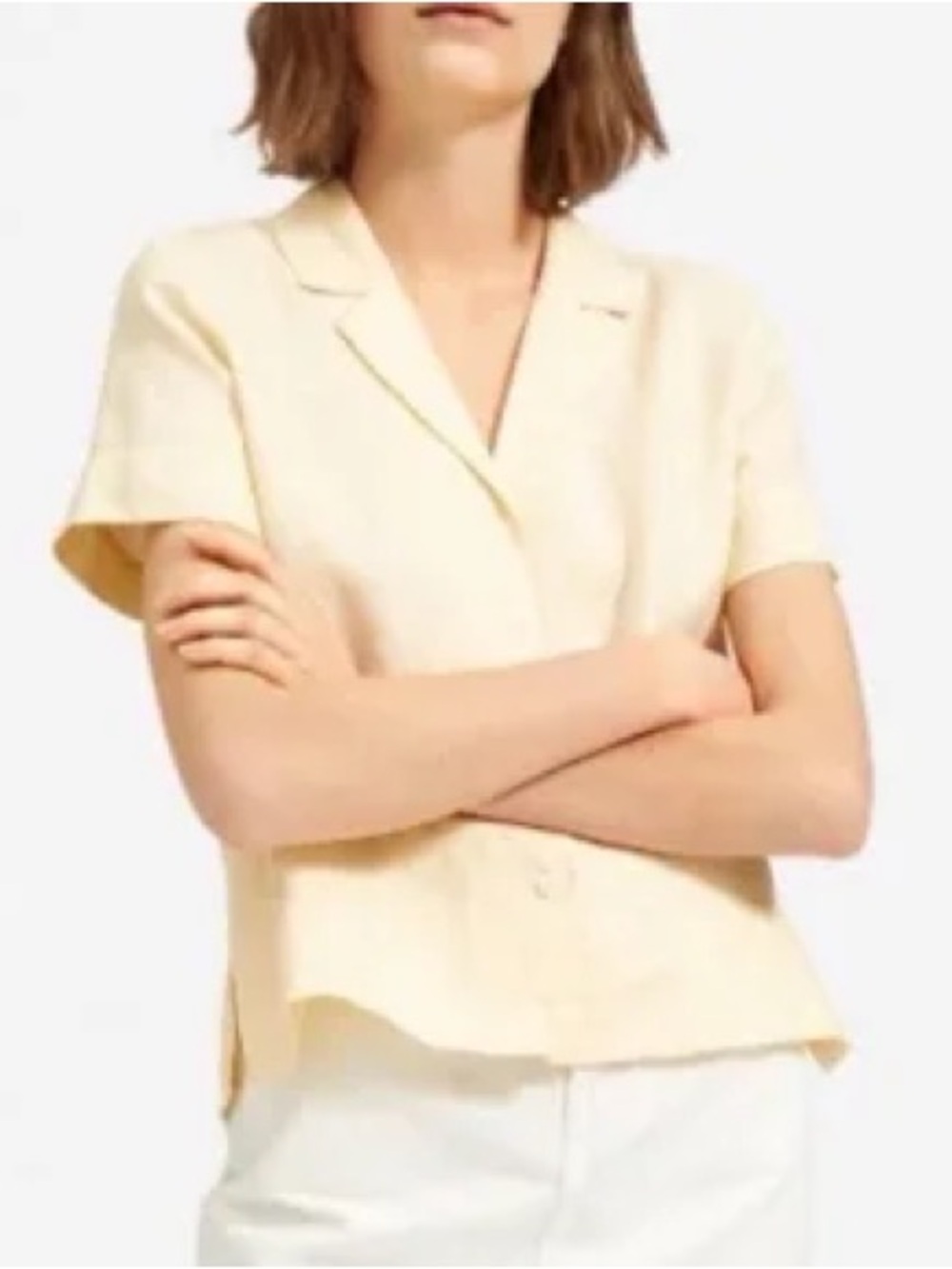 Everlane The Notch Stitch Skirt Linen